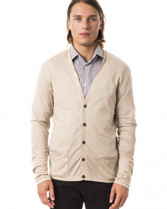 Cardigan With Front Pockets. Long Sleeve