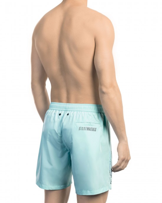 Swim Shorts With Degredé Print. Side Pockets And One On The Back. Elastic Waistband With Drawstring.