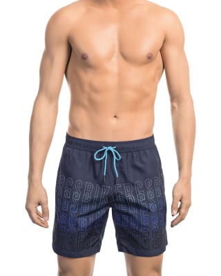 Swim Shorts With Degredé Print. Side Pockets And One On The Back. Elastic Waistband With Drawstring.