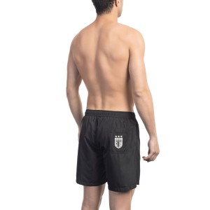 Swim Shorts With Side Print. Side Pockets And One On The Back. Elastic Waistband With Drawstring.