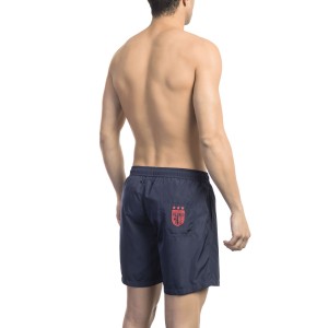 Swim Shorts With Side Print. Side Pockets And One On The Back. Elastic Waistband With Drawstring.