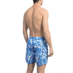 Swim Shorts With All-over Print. Side Pockets And One On The Back. Elastic Waistband With Drawstring.