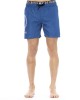 Swim Shorts With Layering Detail. Elastic Waistband With Drawstring. Second Internal Band With Logo.