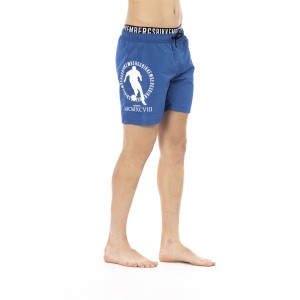 Swim Shorts With Layering Detail. Elastic Waistband With Drawstring. Second Internal Band With Logo.