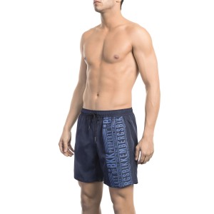 Swim Shorts With Side Print. Side Pockets And One On The Back. Elastic Waistband With Drawstring.