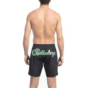 Swim Shorts With Front Logo And Back Print. Side Pockets. Elastic Waistband With Drawstring.