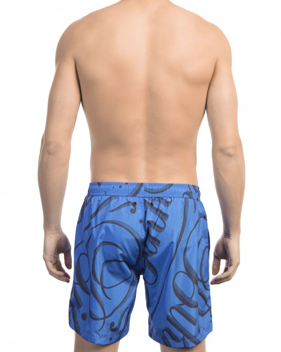 Swim Shorts With All-over Print. Elastic Waistband With Drawstring.