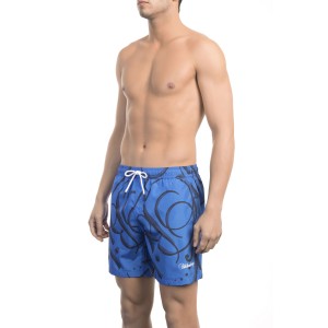 Swim Shorts With All-over Print. Elastic Waistband With Drawstring.