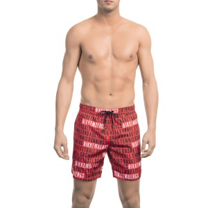 Swim Shorts With All-over Print. Side Pockets. Elastic Waistband With Drawstring.