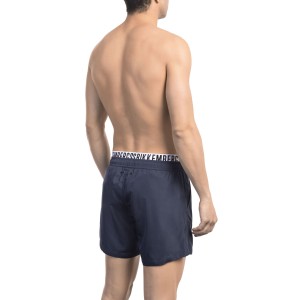 Swim Shorts With Branded Band. Elastic Waistband With Drawstring.