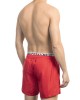 Swim Shorts With Branded Band. Elastic Waistband With Drawstring.