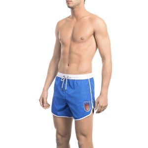 Swim Shorts With Front Print. Side Pockets And One Back. Elastic Waistband With Drawstring.