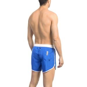 Swim Shorts With Front Print. Side Pockets And One Back. Elastic Waistband With Drawstring.