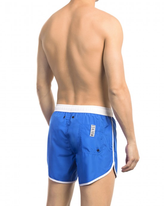 Swim Shorts With Front Print. Side Pockets And One Back. Elastic Waistband With Drawstring.