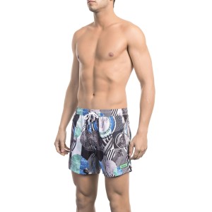 Swim Shorts With All-over Print. Side Pockets. Elastic Waistband With Drawstring.