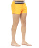 Micro Swim Shorts With Black And White Branded Band. Two Side Pockets And One Back. Zip And Button Closure.