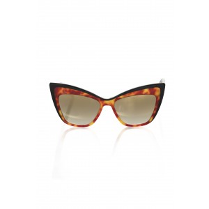 Turtle Cat Eye Sunglasses With Black Border. Brown Shaded Lens.