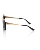 Black And Gold Bicolor Cat Eye Sunglasses. Brown Shaded Lens