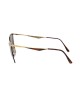 Clubmaster Model Sunglasses. Upper Profile In Gold-colored Metal. Champagne Shaded Lens.