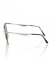 Clubmaster Model Sunglasses. Upper Profile In Silver Colored Metal. Gray-pink Shaded Lens.