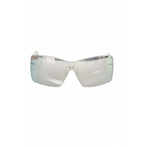 Sunglasses Shield Model. Thin Metal Profile. Gray Mirror Lens.