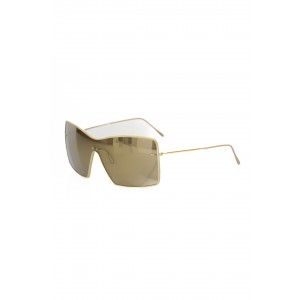 Sunglasses Shield Model. Thin Metal Profile. Champagne Mirror Lens.