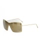 Sunglasses Shield Model. Thin Metal Profile. Champagne Mirror Lens.