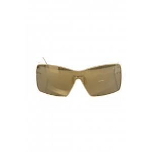 Sunglasses Shield Model. Thin Metal Profile. Champagne Mirror Lens.