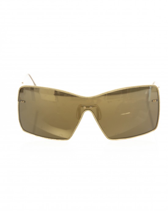 Sunglasses Shield Model. Thin Metal Profile. Champagne Mirror Lens.