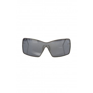 Sunglasses Shield Model. Thin Metal Profile. Gray Mirror Lens.