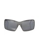 Sunglasses Shield Model. Thin Metal Profile. Gray Mirror Lens.