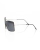 Sunglasses Shield Model. Thin Metal Profile. Gray Mirror Lens.