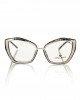 Butterfly Model Eyeglasses. External Profile In Metal And Interior Brown Turtle.