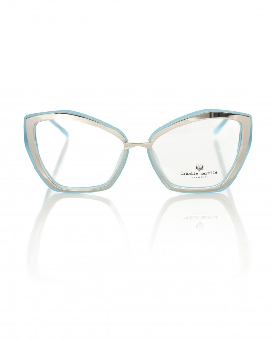 Butterfly Model Eyeglasses. Outside Profile In Silver Colored Metal And Tiffany Interior.
