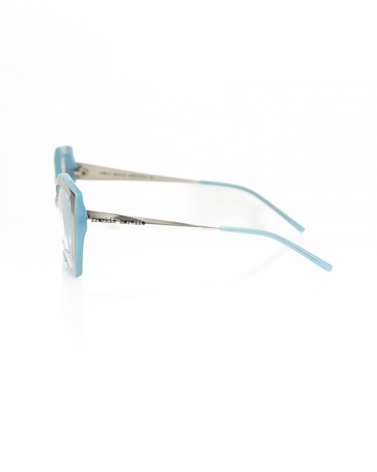 Butterfly Model Eyeglasses. Outside Profile In Silver Colored Metal And Tiffany Interior.