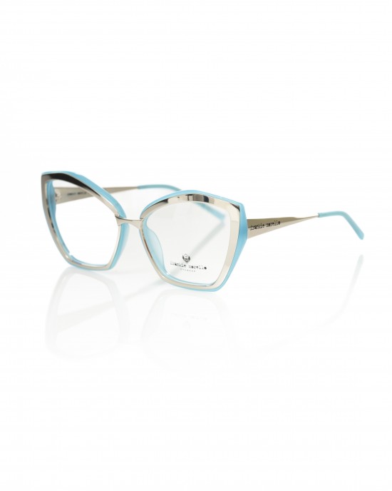 Butterfly Model Eyeglasses. Outside Profile In Silver Colored Metal And Tiffany Interior.
