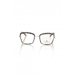 Square Eyeglasses With Black Zebra Pattern.