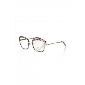 Square Eyeglasses With Black Zebra Pattern.