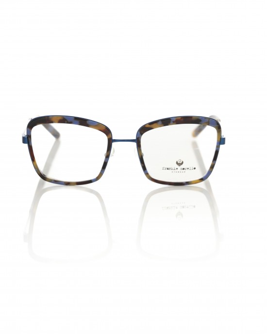 Square Eyeglasses. Frame With Blue Havana Pattern.