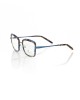 Square Eyeglasses. Frame With Blue Havana Pattern.