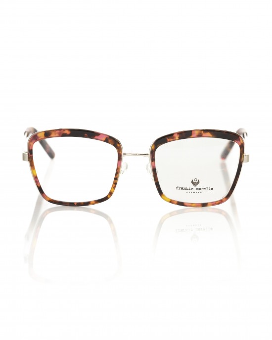 Square Eyeglasses. Frame With Red Havana Pattern.