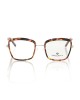 Square Eyeglasses. Frame With Red Havana Pattern.