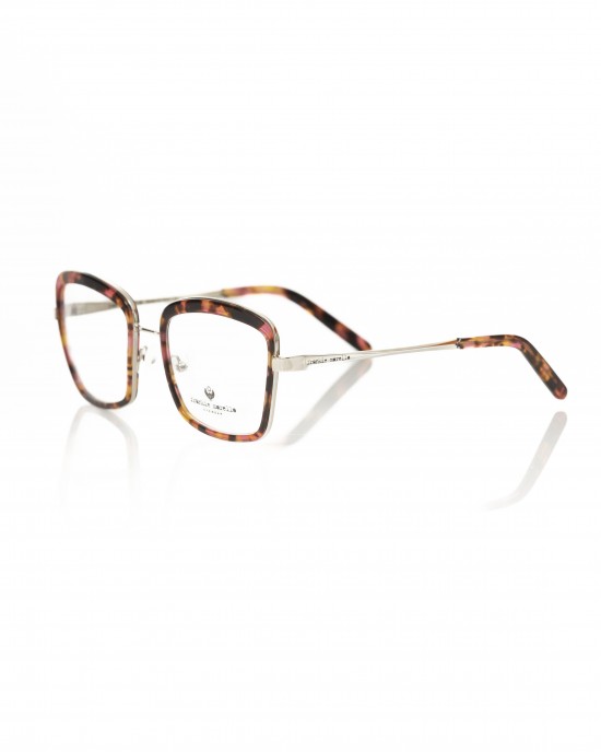 Square Eyeglasses. Frame With Red Havana Pattern.