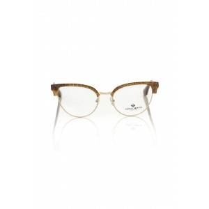 Clubmaster Model Eyeglasses. Brown Profile And Temples With Glitters.