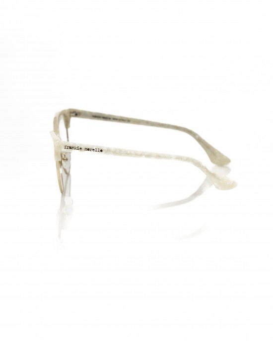 Clubmaster Model Eyeglasses. Profile And Temples In Mother Of Pearl.