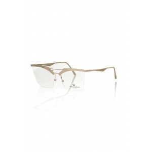 Clubmaster Model Eyeglasses. Profile And Temples In Glitter Brown Metal.