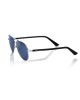 Sunglasses Model Aviator. Metal Profile And Black Rod. Blue Mirror Lens.