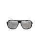 Sunglasses Shield Model. Black Profile And Metal Temples. Gray Gradient Lens.