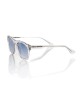 Wayfarer Model Sunglasses. Transparent Profile And Shaded Blue Lens.