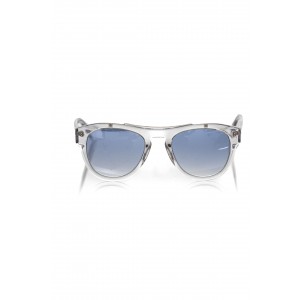 Wayfarer Model Sunglasses. Transparent Profile And Shaded Blue Lens.